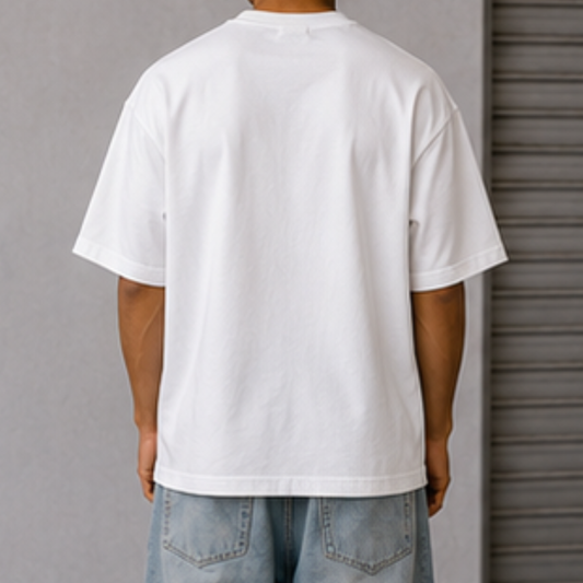 Playera Overside Blanca| 100%Algodon Peinado 220g