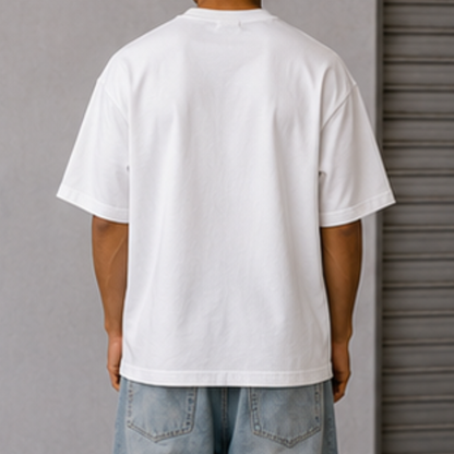 Playera Overside Blanca| 100%Algodon Peinado 220g