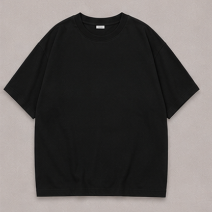 Playera Overside Negro| 100%Algodon Peinado 220g
